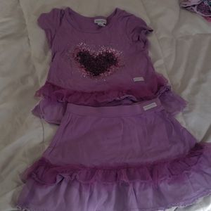Purple Naartjie top and skirt set Size 3